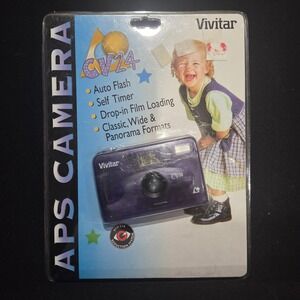 Vivitar CV24 APS Film Camera Grape Purple Translucent New Sealed Vintage 2000